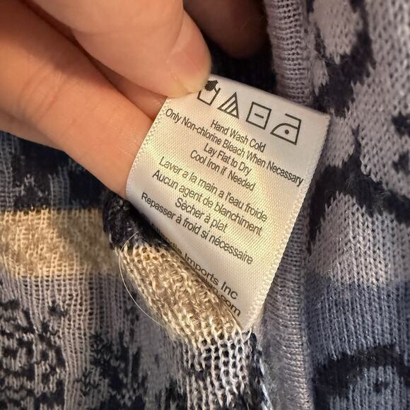 Icelandic Design Sweater Womens MED Wool Blend Zip up Cardigan Knit - Picture 10 of 10